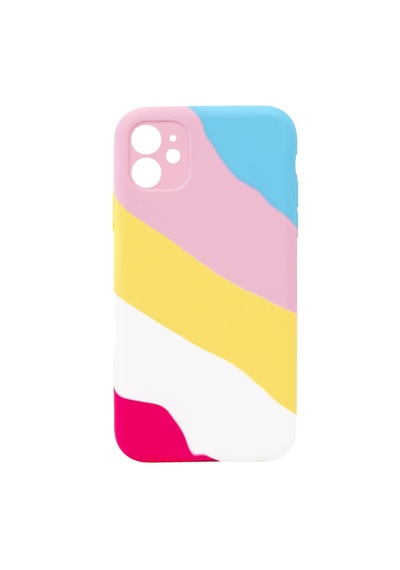 Ithınk Apple Uyumlu iPhone 11 Raınbow Silinebilir Kapak Lila