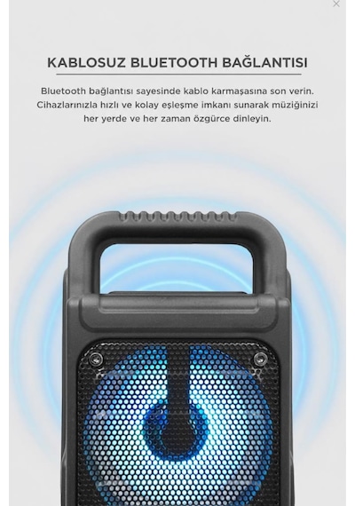 Torima GTS-1362 Bluetooth 5.0 RGB Işıklı Kablosuz Speaker