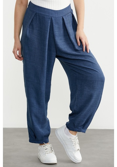 Sementa Pensli Rahat Kalıp Pantolon - Indigo