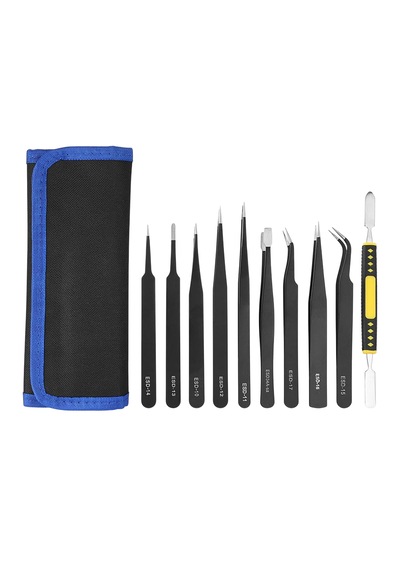 10 Parça Hassas Elektronik Tamir Cımbız Seti Anti-statik/anodize 10 Adetli Set