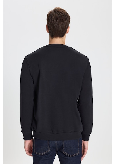 George Henry 2'li Paket Pamuklu Standart Fit Normal Kesim Bisiklet Yaka Sweatshirt Siyah