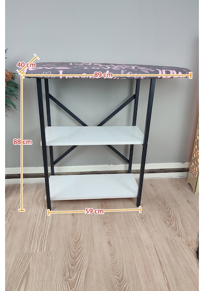 İyimi Ekinezya Smart Fix Dolaplı Raflı Sabit Ütü Masası Love