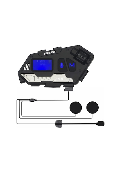 Motosiklet İntercom Seti Yeni Sürüm Bluetooth V5.4 Lcd Ekran Kask Kulaklığı