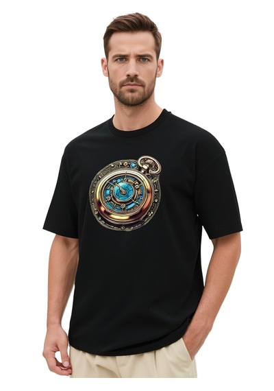 Ogc Pusula Oversize Unisex T-shirt Siyah