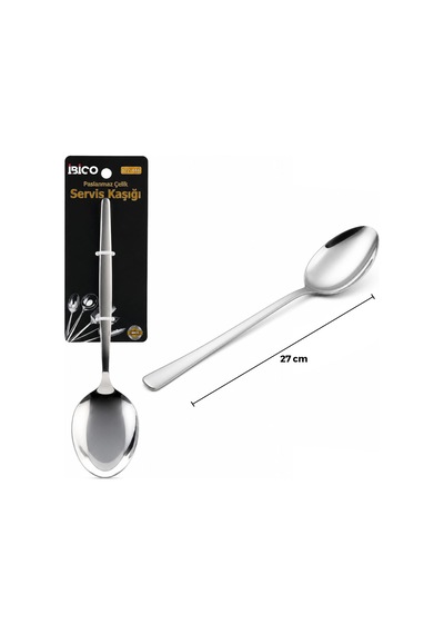 Krom Metal Servis Kaşığı 27 Cm
