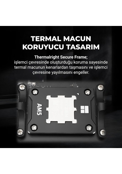 Thermalright Amd Am5 Soket Güçlendirme Montaj Kiti Tf7 Termal Macun Dahil Siyah Asf Am5