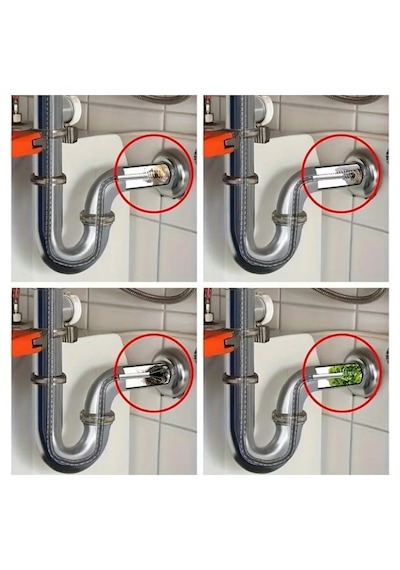 300 Cm 3 Metre Kıskaçlı Gider Açma Aparatı Tıkanmış Lavabo Evye Küvet Gider Borusu Açma Aparatı