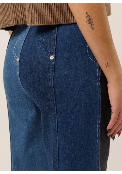Moschino Jeans Mavi Kadın Desenli Denim Pantolon 241k1j0301 İndigo