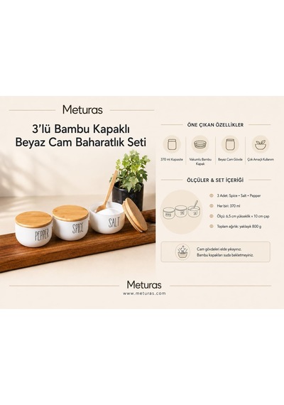 Bambu Vakumlu Hava Geçirmez Kapaklı 3'lü Beyaz Cam Baharatlık Seti 370 Ml, Spice Salt Pepper Yazılı Silindir Kavanoz, Tuzluk Ve Kuru Gıda Saklama Kabı, Tezgah Üstü Mutfak Düzenleyici 3 Parça Set Diğer Bambu Vakumlu Hava Geçirmez Kapaklı 3'lü Beyaz Cam Baharatlık Seti 370 Ml, Spice Salt Pepper Yazılı Silindir Kavanoz, Tuzluk Ve Kuru Gıda Saklama Kabı, Tezgah Üstü Mutfak Düzenleyici 3 Parça Set Diğer