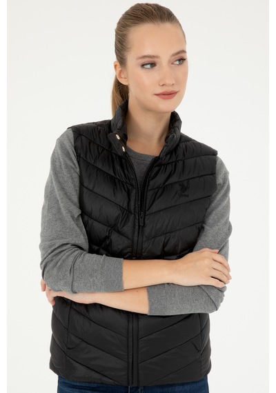 U.s. Polo Assn. Kadın Siyah Yelek Dokuma 50292675-vr046 Siyah
