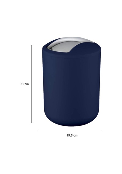 2 Li Çöp Kovası Lacivert Brasil Model 18 X 15 - 31 X 19,5 Lacivert