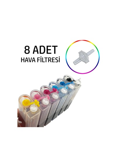 Bitmeyen Kartuş Tankları için Hava Filtresi 8 Adet