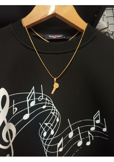 Şarkıcı Mikrofon Müzik Ses Gold Renk 316l Paslanmaz Çelik Figür K Çok Renkli
