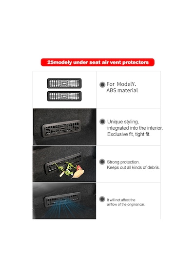 Red Lion Parts Tesla Model Y Juniper Havalandırma Koruma Kapağı 2 Adet