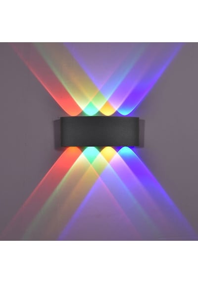 Otel, Cafe, Bar, Disko Aplik, 4 Işık Renkli Dekoratif Led Aplik, 8 Watt Modern Tasarım Led Armatür Çok Renkli
