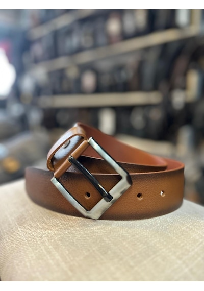 Trg Polo Taba 4 Cm Deri Erkek Kemeri- 120