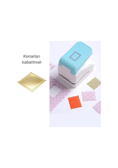 Kamei Şekilli Kabartmalı Pul Delgeç 23.9 X 28.7 Mm Km6815 Beyaz