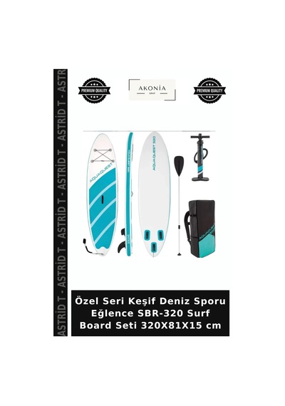 Özel Seri Keşif Deniz Sporu Eğlence Sbr-320 Surf Board Seti 320x81x15 Cm Çok Renkli