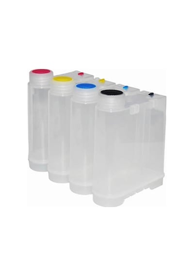 Şeffaf Sürekli Mürekkep Besleme Tankı Kapaklı (4X500Ml)