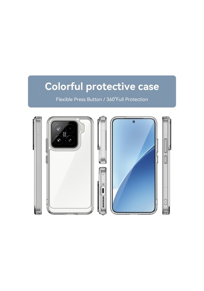Caseonn Xiaomi 15 Kılıf Kamera Korumalı Darbe Emici Şeffaf Arka Kapak Tam Şeffaf
