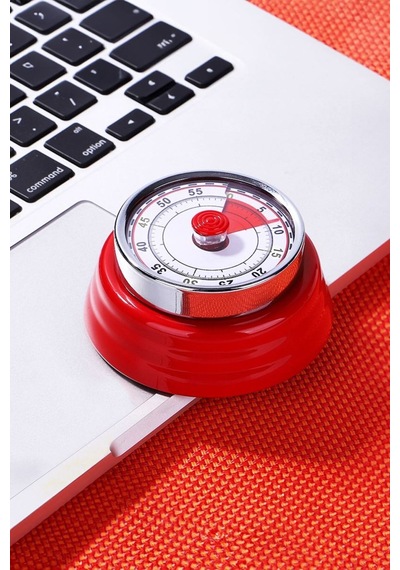 Mekanik Klasik Mutfak Zilli Zamanlayıcı Timer Kırmızı - 841062673