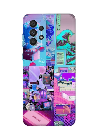 Samsung Galaxy M52 Uyumlu Baskılı Şeffaf Telefon Kılıfı Koleksiyon: Neondream District 1