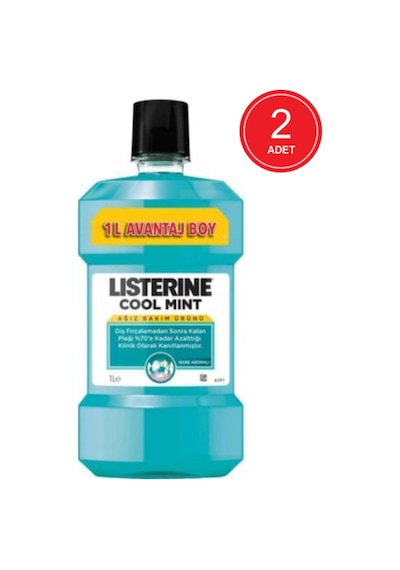 Listerine Cool Mint Ağız Bakım Suyu 2 x 1 L