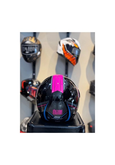 Fx-101 Pink Woman Yarım Camlı Kask Çok Renkli