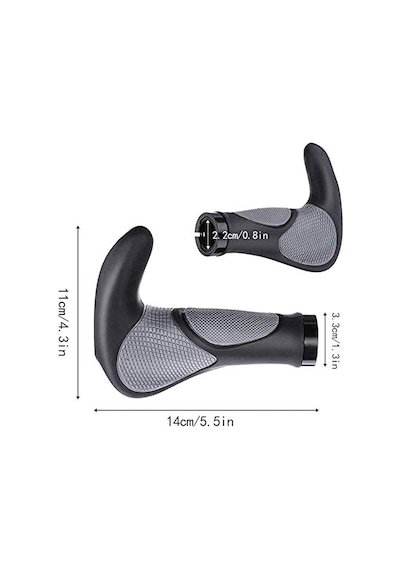 Briviga Bisiklet Elcik Barentli Ergonomik Elcik Uzun 140mm Vidalı Siyah