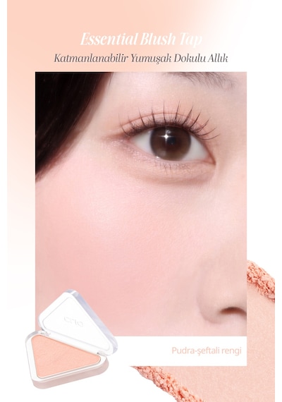 Clio Katmanlanabilir Yumuşak Dokulu Yarı Mat Bitiş Sunan Allık Essential Blush Tap M101 Fluffy Peach