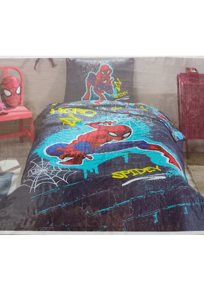 Özdilek Disney Rf Tek Kişilik Yatak Örtüsü Gri Spiderman Street