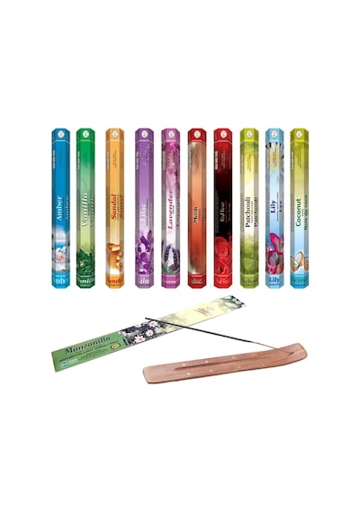 Flute Tütsü Çubuk 10 x 20'li + Ahşap Tütsü Kayığı