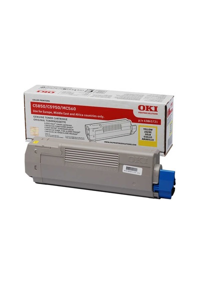Oki C5850-43865741 Sarı Toner.C5850Dn