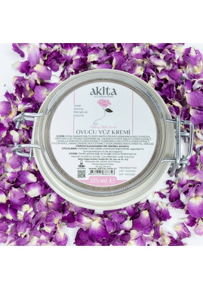 Akita Doğal Gül Ovucu Peeling Etkili Yüz Kremi 125 ML