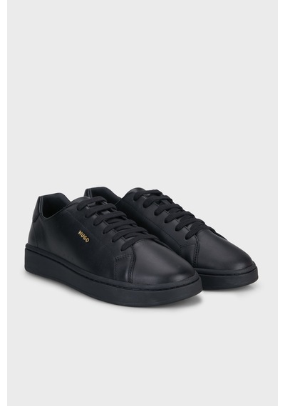 Hugo Deri Logolu Sneaker Ayakkabı Erkek Ayakkabı 50569002 007 Siyah
