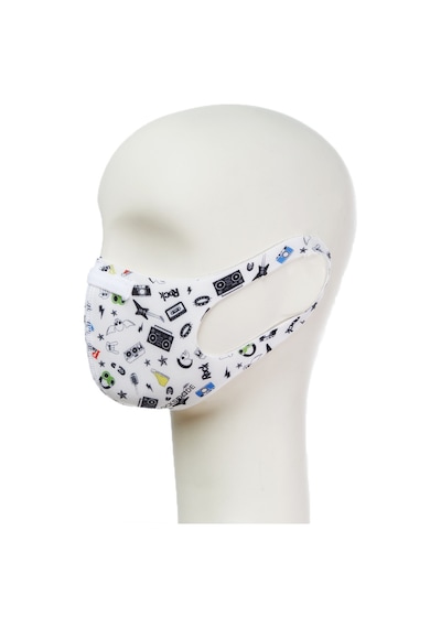 Blackspade 90023 Müzik Desenli Yıkanabilir Kumaş Çocuk Maskesi 7 - 12 Yaş