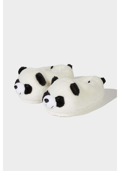 Defacto Panda Temalı Düz Taban Panduf Erkek Çocuk A8256A824WN Siyah