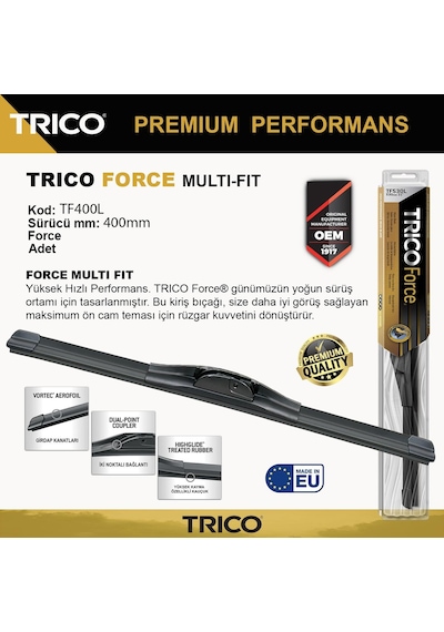 Trico Force Multıfıt Tek Silecek 400mm