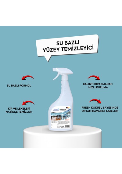 Actoclean Shine Star Çok Amaçlı Su Bazlı Yüzey Temizleyici 750 Ml