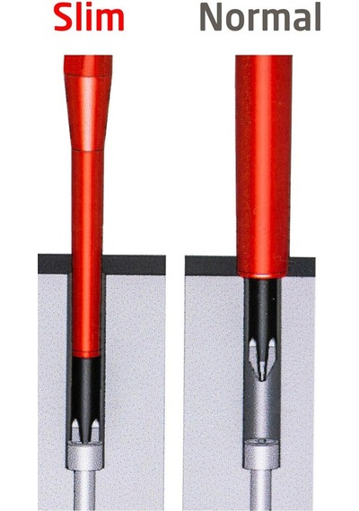 Narex 834101 Slim Serisi Elektrikçi İzoleli Yıldız Tornavida Ph1x80 Mm