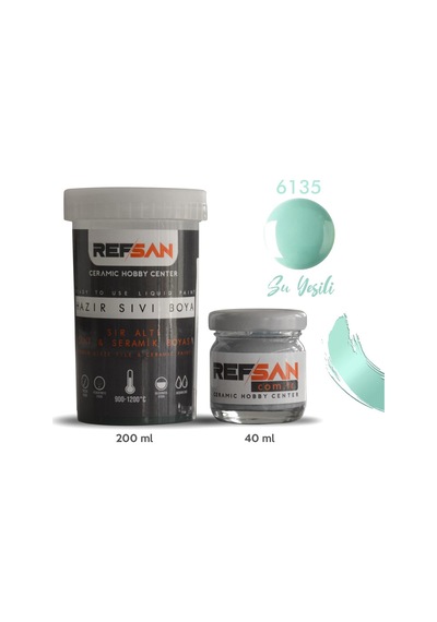 Hazır Çini ve Seramik Boyası 6135 Su Yeşili 40 Ml