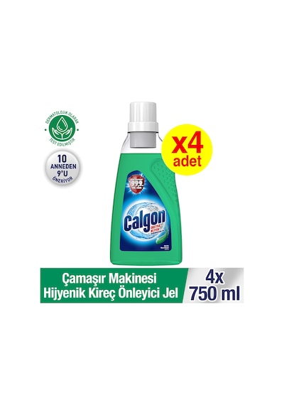 Calgon Ekstra Hijyen Çamaşır Makinesi Antibakteriyel Jel 4 x 750 ML