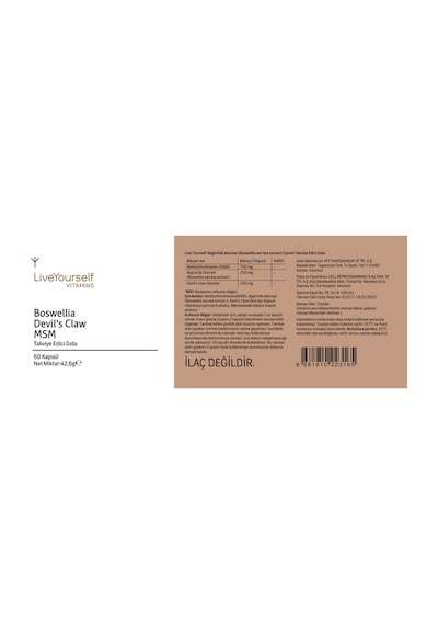 Boswellia Devil's Claw Msm 3 Lü Kür