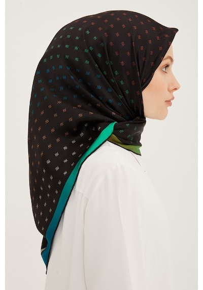Armine Saf İpek Eşarp Sura İpek - 8936d01 04 Siyah