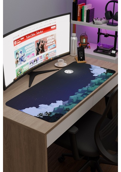 Terraria Kaymaz Dikişli Kauçuk Oyuncu Mousepad V4 - 90x40 Xxl Gaming Mouse Pad Fare Altlığı