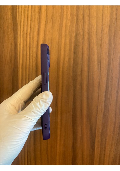 Apple iPhone Uyumlu 13/14 Leopar Baskılı İçi Kadife Silikon Telefon Kılıfı mor