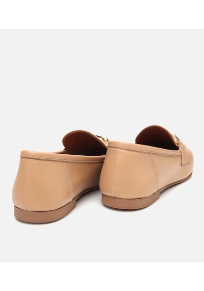 Hotiç Kadın Deri Bej Tokalı Loafer