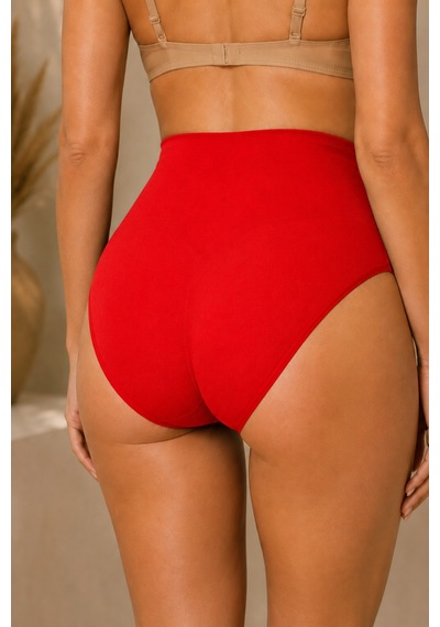 Fit Women Kadın Yüksek Bel Esnek Kırmızı Külot