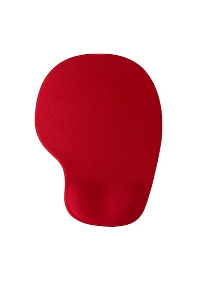 Bilek Destekli Memory Foam Kaymaz Taban Mouse Pad Kırmızı