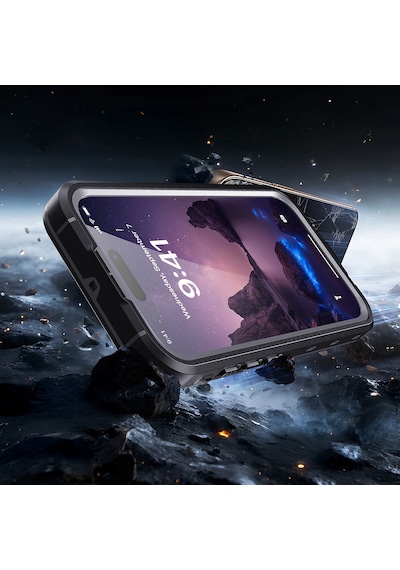 Apple Uyumlu iPhone 17 Kılıf 1-1 Su Geçirmez Kılıf - Siyah